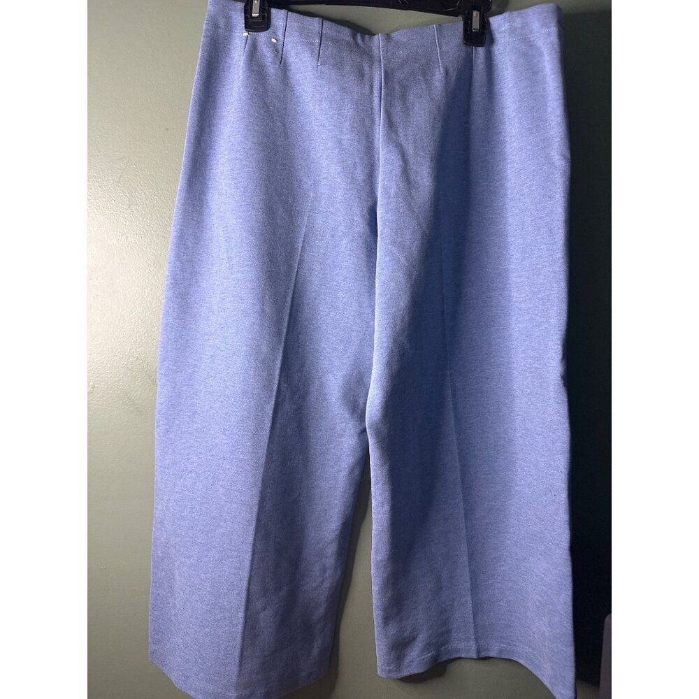 Jules and Leopold Womens Large Blue Wide Leg Cropped Pants Y2K Stretch Comfy - Picture 4 of 6